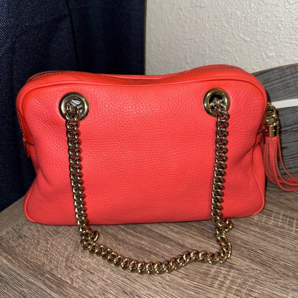 Gucci Small Soho Double Chain Shoulder Bag in Begonia Pink 308983 PRICE IS FIRM - Picture 3 of 16